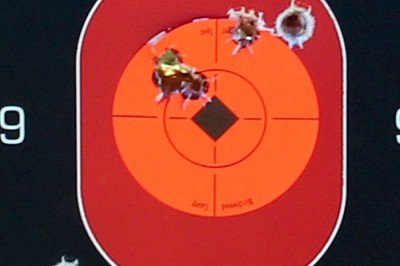 We're working from the sights on these shots, and the impacts are hitting even closer to point of aim.