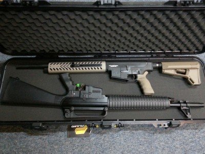 The (Real) AR-15 Shotgun - Hot Rodding the RAAC MKA 1919 Before and after in this picture.