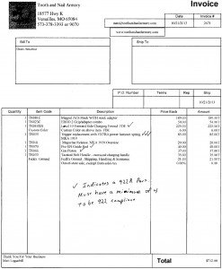 The (Real) AR-15 Shotgun - Hot Rodding the RAAC MKA 1919 This is the invoice for the work. Many of these things can be purchased for your own installation.