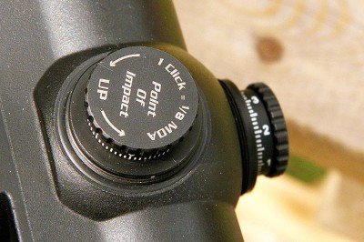 Windage and elevation are adjusted in 1/8 moa (1/8” at 100 yards) increments. I found the adjustments to be precise for efficient zeroing.