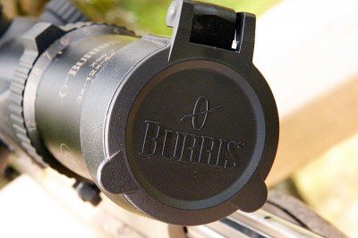 Flip-up lens caps are standard for both the objective and ocular lenses.