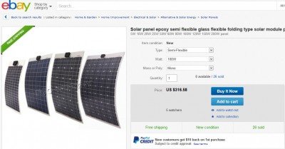 I linked to this add on Ebay because it highlights the cost differences in the panel types. The flex panels were not yet available when I bought mine. 