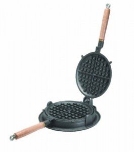 This brand new stovetop waffle iron will provide trouble free great hot food you can cook over just about any heat source. 