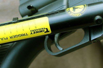 The trigger breaks at 7 pounds. Maybe that's why they cal it the AR-7. 