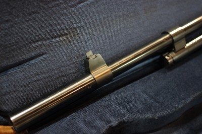 The sights are utilitarian, like the rifle itself. 