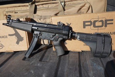 The POF-5 with the folding brace is still compact, but not as small as the POF-5K.