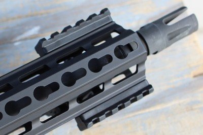 The Perfect Package: PWS's MK107P The rails come on the side. The first change I'd make would be a forward hand stop here on the bottom.