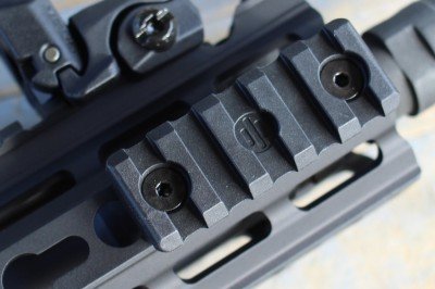 The key-mod forend allows for placement of extras, though it will only fit in the case in this configuration.