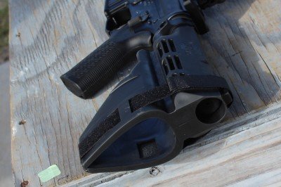 The Perfect Package: PWS's MK107P The brace shoulders well, and can be strapped to the forearm as intended.