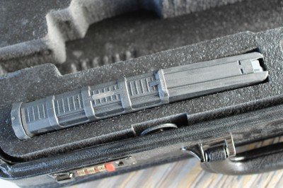 The case includes two slots for typical AR mags.