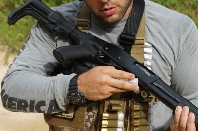 SOE Gear 12ga Micro-Rig By reducing the distance your hand has to travel, your reloads will be faster.