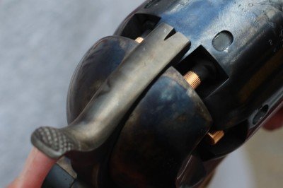 In this position, the gun is more safely carried.