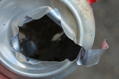 The walker is accurate enough for plinking. After we'd gotten used to point of aim, we tore up some cans. 