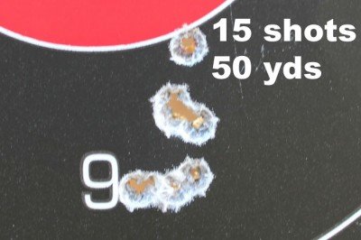 15 rounds from 50 yards. Standing. 