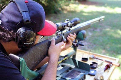 Even from the bench, we had difficulty with the long range shooting that would truly make this the Ultimate Muzzleloader.