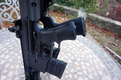 The A*B Arms P Grip--Review The P*Grip has a slight concave shape on the back of the grip.