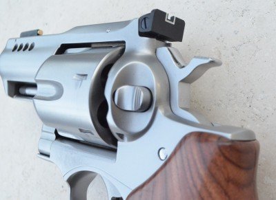The Alaskan sports the classic Ruger push-button cylinder latch.