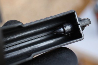 Fobus's Any Light Tactical Holster This nub catches the barrel and keeps the 19 from dropping out of the opening.