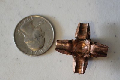 The .50 G.I is a copper bullet that packs a huge punch.