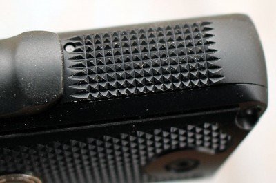 Guncrafter Industries 9mm CCO--Review Look at the detail here. This is checkering, but it is exceptionally well executed.