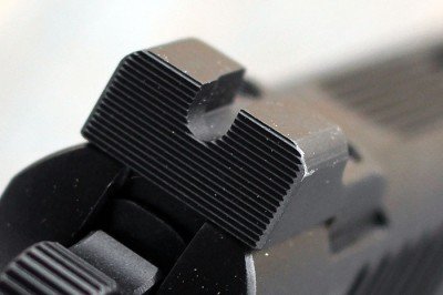 Guncrafter Industries 9mm CCO--Review The notch in the rear sight is quite deep.