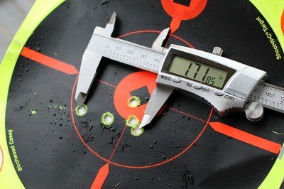 The .30-30 at 100 yards, standing.