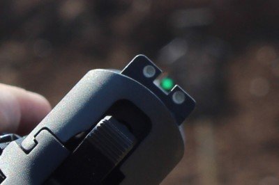 The Best SIG P226? The TacOps--Review When lining up the sights, the green dot hampers my ability to thread the needle. But it fast, and easy to see, and this is not a target pistol--so no complaints.