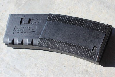 Troy's magazines have a distinct scaled texture that is easy to grip.