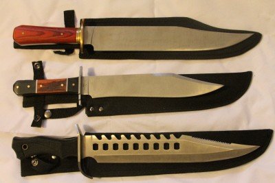 All three of these Bowie Knives were bought for under $30 with shipping from either Ebay or BudK. 