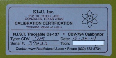 When you send your meter into KI4U.com to get calibrated, they are marked with a certification sticker. 