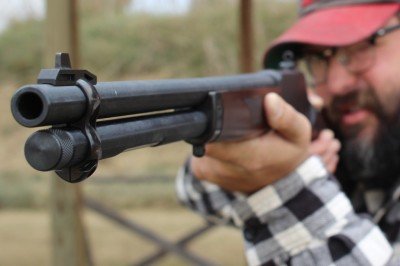 The Henry .45-70 has mid 20th century lines, but is made with some modern touches like the barrel band.