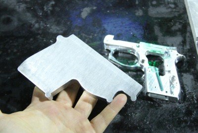 The blanks are forged off site, and the CNC makes the cuts and holes that turn it into a firearm. 