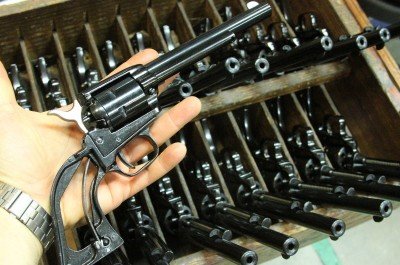 Cowboy .22s on their way to final assembly. 