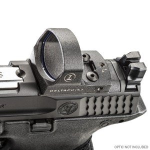 The gun includes five different mounting plates that will accomodate six different red dot optics.