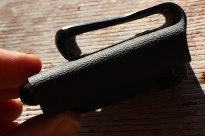 The clip of the mag holder is simply bent over from the 1 piece Kydex.