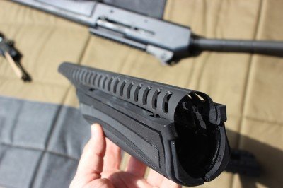 Benelli M4 Raven Stock from ATI The new forend.