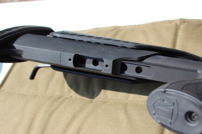 Benelli M4 Raven Stock from ATI The stock slides on and is screwed in place.