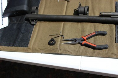 Benelli M4 Raven Stock from ATI Removing some of the parts of the M4 can be a challenge. The C rings were a real bear. Don't google C ring.