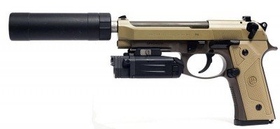 The M9A3 is suppressor ready, and the frame has a rail.