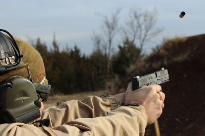 The muzzle rise is typical for guns of this size and very easy to control.