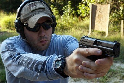 The P200sk shoots flat, thanks in part to the deceptive mass of the pistol.