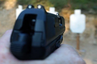 While it isn't geared toward paper-punching accuracy, it is hell on steel targets. Fast form the holster and easy to manipulate--what else could you ask for?