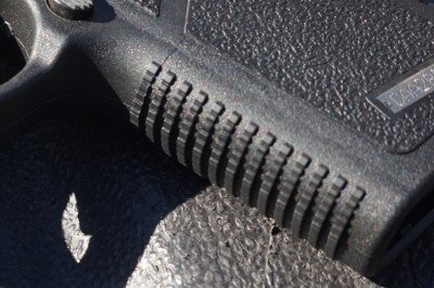 Kahr CT380--The Perfect Pocket Pistol? While the flats of the grips are rough, the front and back straps are ehavily knurled.