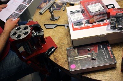 If you've never played with reloading, it can be a challange. The set up of a good press is the perfect way to spend a Saturday inside. Here, we're working with a Hornady Lock-N-Load AP. 
