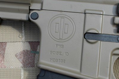 On the other side of the mag well is PWS's logo.