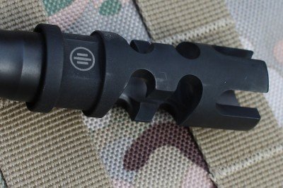 The PWS FSC556 muzzle break holds down the rifle nicely. 