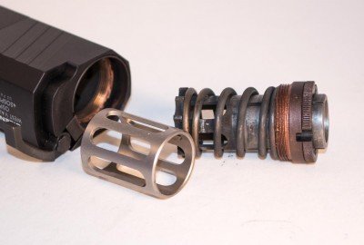 When shooting from a fixed-barrel gun, just replace the booster spring with this optional spacer. 