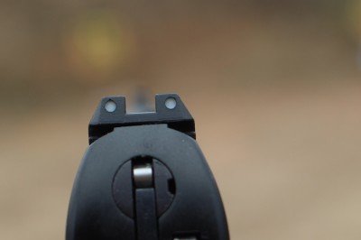 The back of the rear sight.