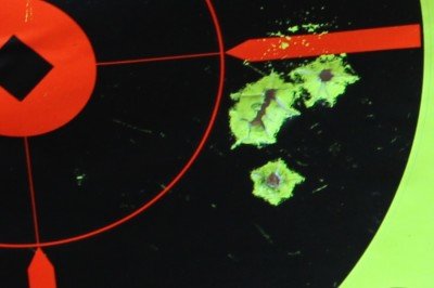 The Walther Concealed Carry Pistol - CCP - New Gun Review Five from 10 yards. I was shooting a stick-on dot that was shot off.