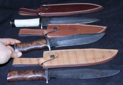 My total cost for these knives, top to bottom, with sheaths and shipping, was $55, $65, and $65. All of them had a "Make and Offer," and the seller took my offer. 